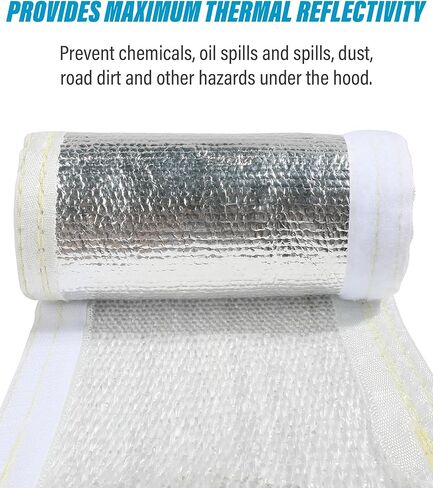 Zlirfy غلاف درع سلكي ملفوف بالحرارة من الألومنيوم، 1-1/2 بوصة 3/4 بوصة ID 3.2FT غلاف ألومنيوم خفيف الوزن معزول من الألياف الزجاجية، كابل خط درع الحرارة (1-1/2 بوصة، 3.2 قدم) in Kuwait