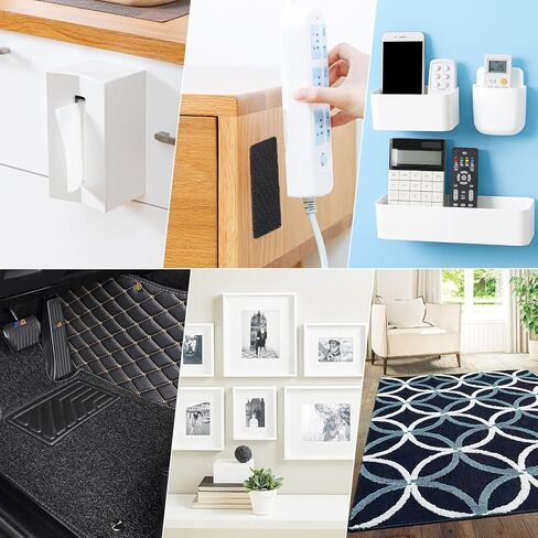 شرائط ربط وحلقة Lekou مع لاصق، أسود 2 × 4 بوصة - 24 مجموعة من شريط لاصق وحلقة لاصقة، شرائط لاصقة شديدة التحمل، شريط تثبيت لاصق قابل لإعادة الإغلاق على الوجهين in Kuwait