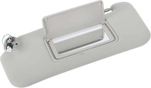 Left Driver Side Sun Visor Replacement for 2009 2010 2011 2012 2013 2014 Nissan Murano, 96401-1AA1B, Gray with Vanity Mirror in Saudi Arabia