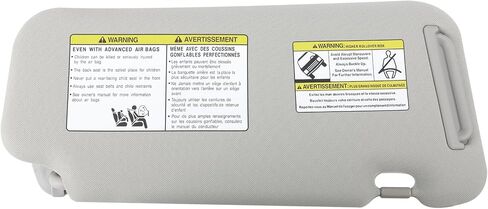 Left Driver Side Sun Visor Replacement for 2009 2010 2011 2012 2013 2014 Nissan Murano, 96401-1AA1B, Gray with Vanity Mirror in Saudi Arabia