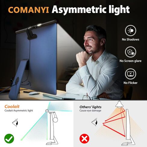 Computer Monitor Light LED Light Bar with Backlight Eye-Care Screen Monitor Lamp with 3 Color Temperature Modes Brightness Adjustable USB Powered Lamp for Gaming PC/Home/Office (Upgrade PRO+) in Saudi Arabia
