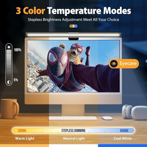 Computer Monitor Light LED Light Bar with Backlight Eye-Care Screen Monitor Lamp with 3 Color Temperature Modes Brightness Adjustable USB Powered Lamp for Gaming PC/Home/Office (Upgrade PRO+) in Saudi Arabia