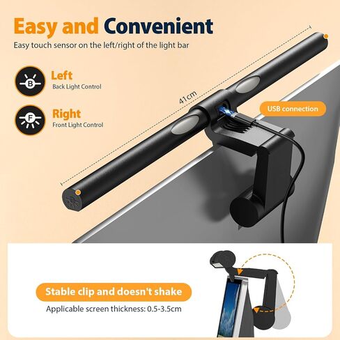 Computer Monitor Light LED Light Bar with Backlight Eye-Care Screen Monitor Lamp with 3 Color Temperature Modes Brightness Adjustable USB Powered Lamp for Gaming PC/Home/Office (Upgrade PRO+) in Saudi Arabia