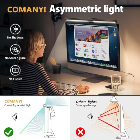 Computer Monitor Light LED Light Bar with Backlight Eye-Care Screen Monitor Lamp with 3 Color Temperature Modes Brightness Adjustable USB Powered Lamp for Gaming PC/Home/Office (Upgrade PRO+) in Saudi Arabia