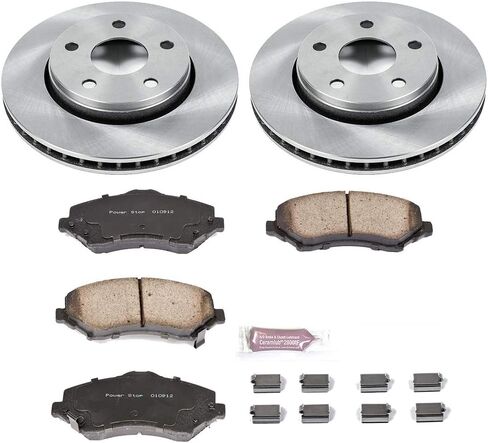 Power Stop KOE3097 Front Autospecialty Replacement Brake Kit with Brake Rotors and Ceramic Brake Pads For 2007 2008 2009 2010 2011 2012 2013 2014 2015 2016 2017 Jeep Wrangler | 2018 Wrangler JK in Saudi Arabia