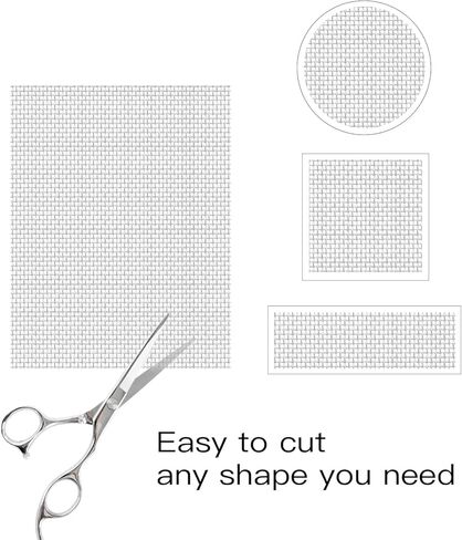 Stainless Steel Mesh Screen,5 Pack 20 Mesh Steel Wire Mesh Screen Steel Woven Wire Mesh,Rust-Proof 1mm Hole Keep Rodent Out or Make Any Shapes (5, 6 x 8 Inches) in Saudi Arabia