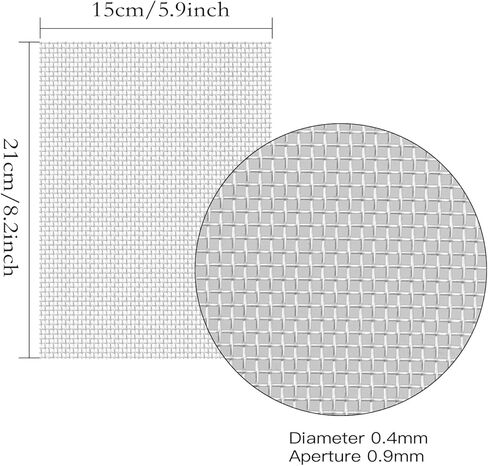 Stainless Steel Mesh Screen,5 Pack 20 Mesh Steel Wire Mesh Screen Steel Woven Wire Mesh,Rust-Proof 1mm Hole Keep Rodent Out or Make Any Shapes (5, 6 x 8 Inches) in Saudi Arabia
