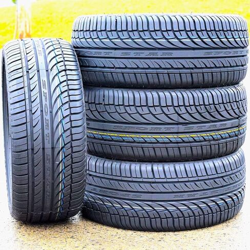 مجموعة من 4 (أربعة) إطارات Fullway HP108 لسيارات الركاب عالية الأداء لجميع المواسم - 245/40R20 245/40ZR20 245/40/20 245/40-20 99W نطاق التحميل XL 4-Ply BSW جدار جانبي أسود UTQG 380AA in Kuwait