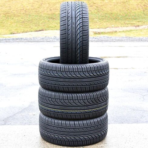 مجموعة من 4 (أربعة) إطارات Fullway HP108 لسيارات الركاب عالية الأداء لجميع المواسم - 245/40R20 245/40ZR20 245/40/20 245/40-20 99W نطاق التحميل XL 4-Ply BSW جدار جانبي أسود UTQG 380AA in Kuwait