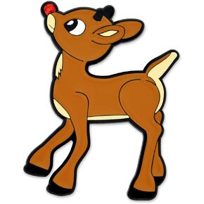 PinMart Christmas Reindeer Lapel Pin - Holiday Celebration Jewelry for Women and Men - Black Dye Plated With Secure Clutch Back in Saudi Arabia