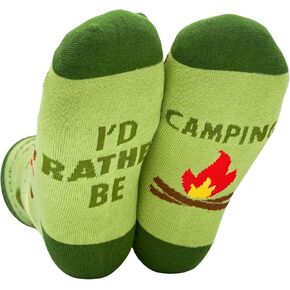 InnoBeta Camping Gifts for Men, Camping Gifts for Women, Socks for Camper, One Size Crew Socks in Kuwait