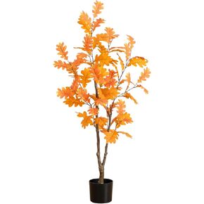 Nearly Natural 4ft Artificial Autumn Oak Tree - Harvest Season Decor - Indoor Fall Foliage Display in Saudi Arabia