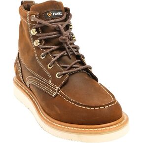 Hawx Work Gear Men's 6" Grade Work Boot Moc Toe Distressed Brown 12 EE US in Kuwait