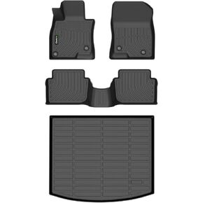 Automotive Floor Mats & Cargo Liner for GMC Terrain 2012-2017 & Chevrolet Equinox 2012-2017 All Weather Protection Full Set- Black in Kuwait