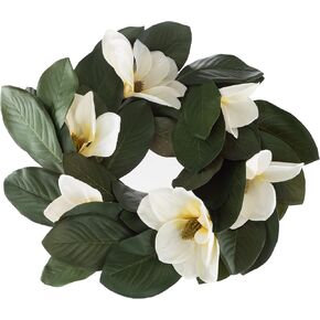 أكاليل ماغنوليا بيور جاردن - مجموعة من أكاليل الربيع الاصطناعية مقاس 24 بوصة لديكور المنزل - ديكور للاستخدام الداخلي أو الفناء المغطى فقط in Kuwait
