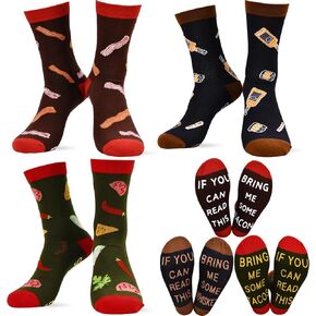 Viwnrxta Funny Food Socks for Man and Woman,6 Pcs Food Lovers Fun Cozy Crazy Novelty Fashion Cotton Socks in Kuwait