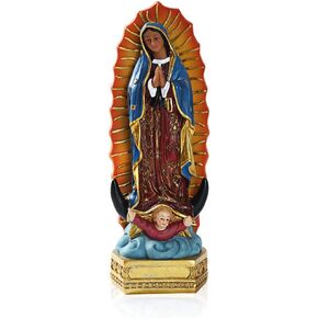 ليبيندور سيدة غوادالوبي تمثال مريم العذراء المباركة من الراتنج، الأم المباركة للولادة الطاهرة في المنزل تمثال مادونا - سيدتنا الملونة in Kuwait