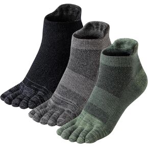 ORVYTHA Merino Wool Toe Ankle Hiking Socks Compression Support Breathable Thick Cushion No Show Socks for Women&Men 3 Pairs in Saudi Arabia