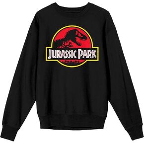 Bioworld Jurassic Park Franchise - شعار على سويت شيرت أسود برقبة دائرية للبالغين in Saudi Arabia
