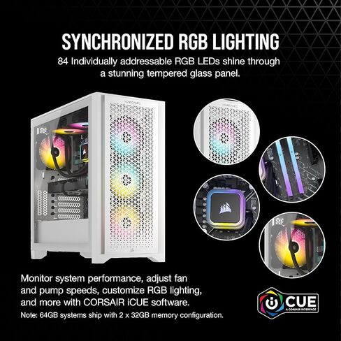 Corsair Vengeance i7500 Gaming PC – Liquid Cooled Intel Core i7-14700KF CPU – NVIDIA GeForce RTX 5070 GPU – 32GB Vengeance RGB DDR5 Memory – 1TB M.2 SSD – Black in Saudi Arabia