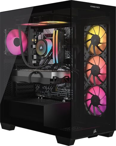 Corsair Vengeance i7500 Gaming PC – Liquid Cooled Intel Core i7-14700KF CPU – NVIDIA GeForce RTX 5070 GPU – 32GB Vengeance RGB DDR5 Memory – 1TB M.2 SSD – Black in Saudi Arabia
