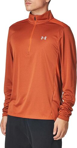 Under Armour Men's Speed Stride 2.0 1/2 Zip Fitted Orange Long-Sleeve T-Shirt (L) in Saudi Arabia