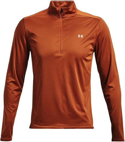 Under Armour Men's Speed Stride 2.0 1/2 Zip Fitted Orange Long-Sleeve T-Shirt (L) in Saudi Arabia