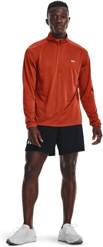 Under Armour Men's Speed Stride 2.0 1/2 Zip Fitted Orange Long-Sleeve T-Shirt (L) in Saudi Arabia