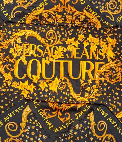 VERSACE JEANS COUTURE Baroque Black/Gold Bloom Silk Scarf in Saudi Arabia