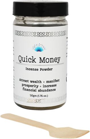 مسحوق بخور Vrinda® Quick Money Premium - لجميع الطقوس، 50 جم، صنع في الهند، مسحوق تلطيخ، الفودو، القلنسوة، الوثنية والويكان in Kuwait