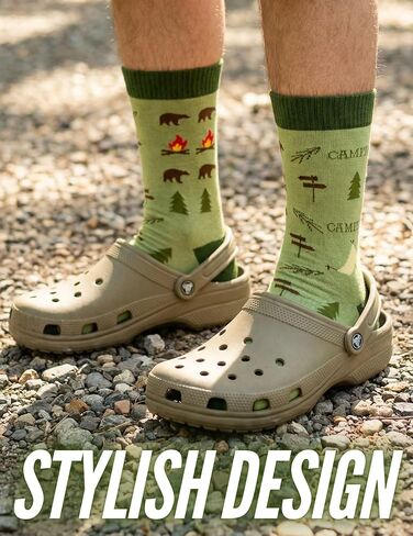 InnoBeta Camping Gifts for Men, Camping Gifts for Women, Socks for Camper, One Size Crew Socks in Saudi Arabia