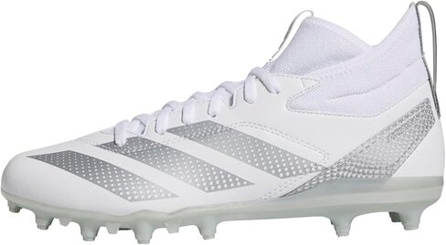 Adidas Men's Adizero Impact.2 حذاء كرة قدم أمريكي ، أبيض/فضية معدني/أبيض ، 11 in Saudi Arabia