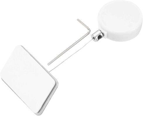 MECCANIXITY 1.8 ft Retractable Cable Lock with Square Patch Remote Control Security Lock with Adjustable Cord Tether Anti Theft for Laptop, TV, 200g, White in Saudi Arabia