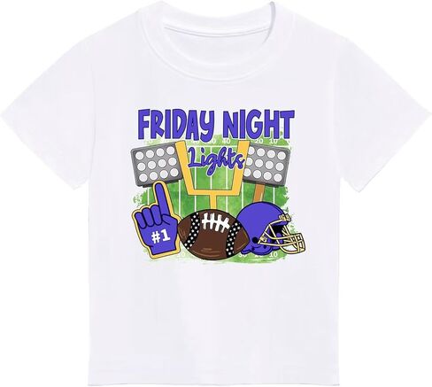 قميص Game Day لكرة القدم، تي شيرت كلاسيكي من القطن برقبة دائرية للأعمار من 2 إلى 7 سنوات in Kuwait