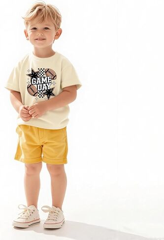 Game Day Shirt Football Shirt Classic Crewneck Cotton Tee for Ages 2-7 Years in Saudi Arabia