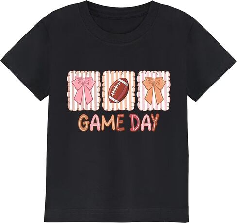 Game Day Shirt Football Shirt Classic Crewneck Cotton Tee for Ages 2-7 Years in Saudi Arabia