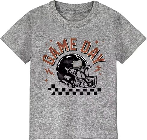 Game Day Shirt Football Shirt Classic Crewneck Cotton Tee for Ages 2-7 Years in Saudi Arabia