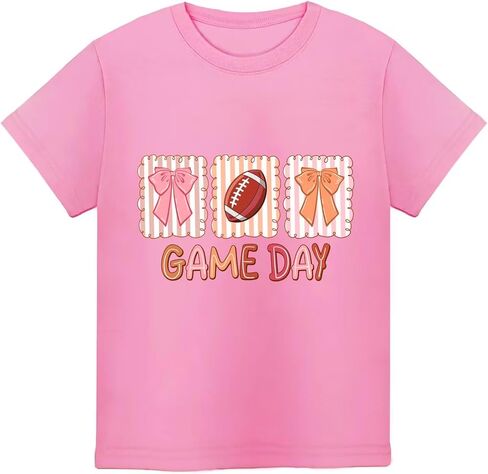 Game Day Shirt Football Shirt Classic Crewneck Cotton Tee for Ages 2-7 Years in Saudi Arabia