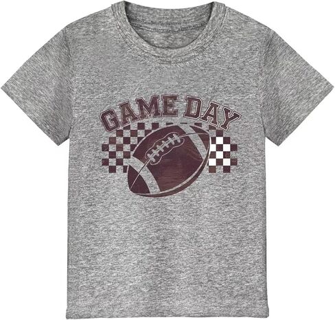 Game Day Shirt Football Shirt Classic Crewneck Cotton Tee for Ages 2-7 Years in Saudi Arabia