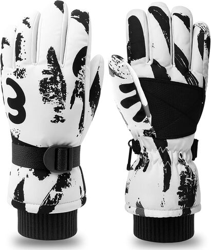 Cutiland Valentines Kids Skiing Gloves,Valentines Day Gift Ski Glove for Boys Girls,Children Winter Snow Gloves 5yrs-9yrs, 9yrs-15 yrs,Waterproof Winter Warm Glove for Outdoor Activities in Saudi Arabia