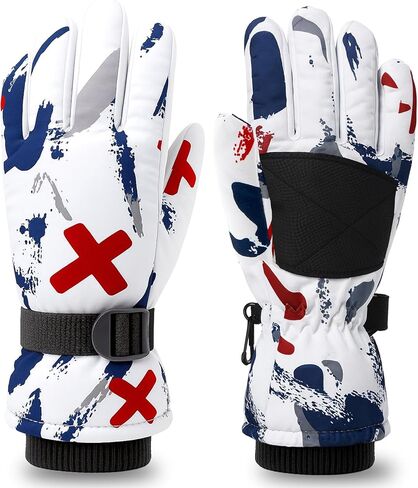 Cutiland Valentines Kids Skiing Gloves,Valentines Day Gift Ski Glove for Boys Girls,Children Winter Snow Gloves 5yrs-9yrs, 9yrs-15 yrs,Waterproof Winter Warm Glove for Outdoor Activities in Saudi Arabia