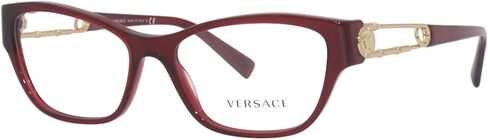 Versace VE3288-388 Eyeglass Fram TRANSPARENT RED W/DEMO LENS 54MM in Saudi Arabia