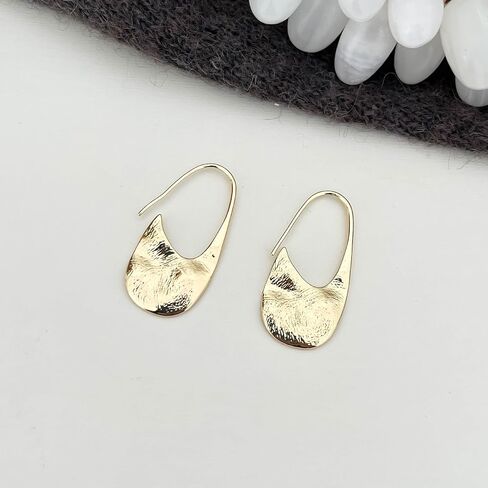 Gold Square Hoop Earrings for Women,Irregular Handmade Fan Gold Basket Shape Jewelry Fashion Vintage Dainty Earring Jewelry Gifts for Women in Kuwait