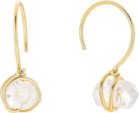 CAITLYNMINIMALIST 18K الذهب والفضة الاسترليني عكس نصف هوب مفتوحة Huggie Threader تشيكوسلوفاكيا الماس أقراط أنيقة للنساء مجوهرات هدية لها in Saudi Arabia