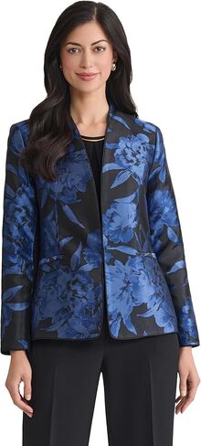 Kasper womens Floral Jacquard Collarless Jacket in Saudi Arabia