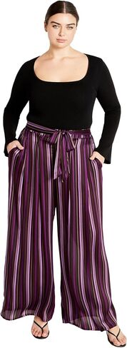 City Chic Plus Size Pants, Willow Stripe Pant in Saudi Arabia