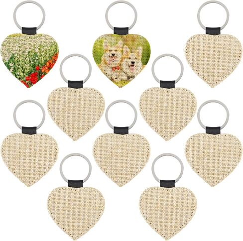 Framendino, Sublimation Blanks Keychain Linen Key Chains Transfer Rings for DIY Craft Making in Saudi Arabia