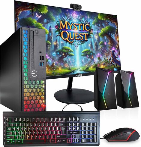 Dell Optiplex 7050 (RGB) كمبيوتر سطح المكتب | رباعي Core Intel I5 (3.2) | 16 جيجابايت DDR4 RAM | 500 جيجابايت SSD الحالة الصلبة | Windows 10 Professional | كمبيوتر المنزل أو المكتب (متجدد) in Kuwait