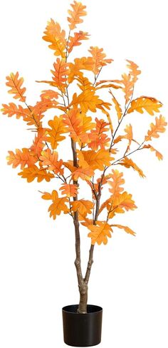 Nearly Natural 4ft Artificial Autumn Oak Tree - Harvest Season Decor - Indoor Fall Foliage Display in Saudi Arabia