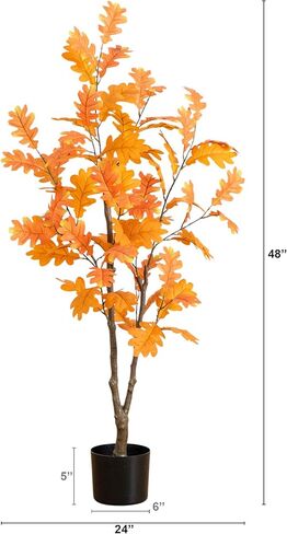 Nearly Natural 4ft Artificial Autumn Oak Tree - Harvest Season Decor - Indoor Fall Foliage Display in Saudi Arabia